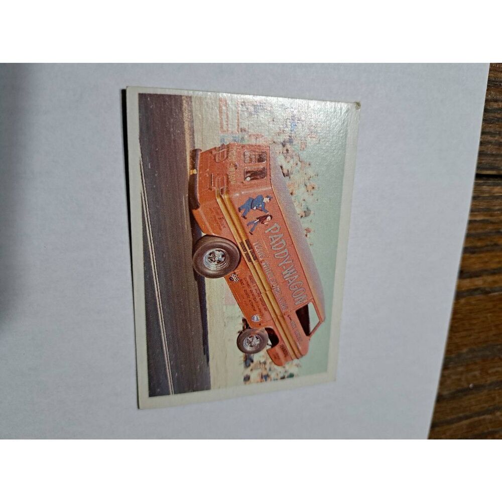 1971 Gary Watsons Paddy Wagon Wheelie Van AHRA Fleer Drag Champs Card